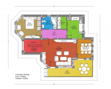 Plan parter, Sc=94,50mp